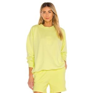 Frankie’s Bikinis Bennie Oversized Crewneck Sweatshirt in Lemonade